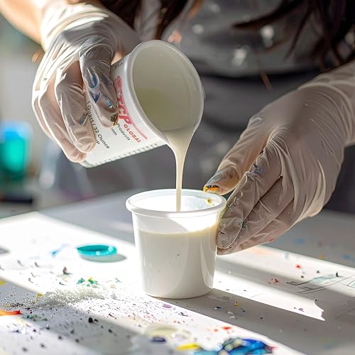 Custom Shop Paint Mixing Cups, 32-Ounce (12 Pack) - Plastic Measuring Cups for Liquids, Automotive Painting, Epoxy Resin, Acrylic Arts, Crafts, Disposable or Reusable, Graduated, Mixing Ratios - style: 12 Cups
