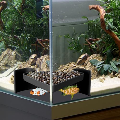 Aquarium Underground Cave with Viewing Window - 2 Hole Corner Fish Tank Hideout for Pleco, Cory Catfish, Kuhli Loach, Shrimp & Betta - Safe Decor Hide Decorations for Bottom Dwellers (5"L x 5"W x 2"H) - color: Two Hole Corner Cave Black Medium