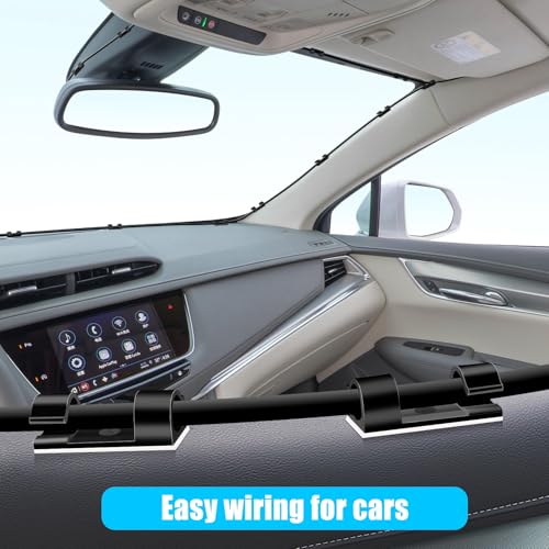 XHF 50pcs Medium Self Adhesive Cable Clips Black,Wire Clips Cable Management Wire Organizer Cord Holder for Under Desk, Car, Wall, TV PC Ethernet Cable