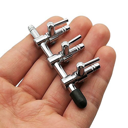 Aquarium Air Pump Splitter 10 in 1 Set 3-Way Air Flow Control Lever Valve & 3 Non-Return Check Valves & 6 Suction Cups for Fish Tank Airline Air Tube Hose - color: 3-Way 10-in-1 Kit