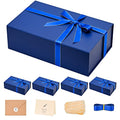 LIFELUM Gift Boxes 5 Pack 13.85 x 8.35 x 4.45 inch, Large Gift Box for Presents with Ribbon,Card,Shredded Paper Filler - color: Navy Blue, size: 1 count (Pack of 5)