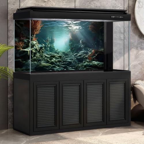 Under The Sea Aquarium Background Underwater Coral Reef Aquatic Plants Fish Tank Background Undersea Cave Marine Life Sunray Terrarium Backgrounds Ocean Floor Scene Reptile Tank Backgrounds 24x12in - color: Blue_Grey, size: 24(W)x12(H)in