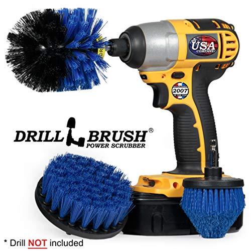 Drill Brush Aquatic Cleaning Brush Set - Fish Tank Accessories - Boat Accessories - Aquarium Scrubbing Kit - Swimming Pool Brushes - Pool Cleaning Household Set - Fish Tank Cleaner - Cleans Boat Seats