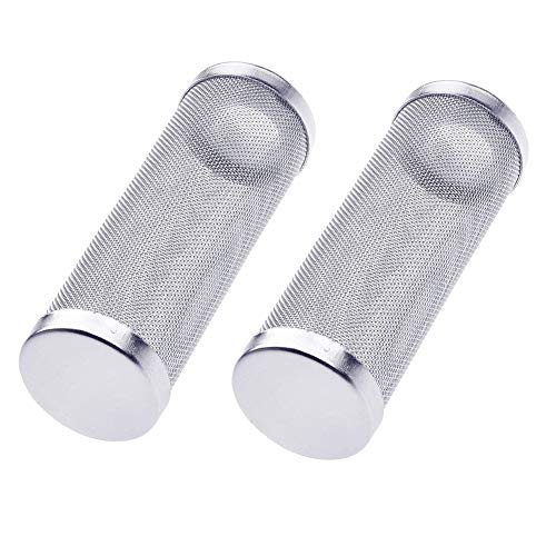 Quickun Stainless Steel Aquarium Flow Fish Filter Guard Net Shrimp Safe Inlet Inflow Protect Basket Mesh Media 16mm, 2Pcs - size: 16mm ID