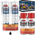 Kraken Bond Habitat Set Black Spray Waterfall Foam Sealant Straw Use 2x12 oz & Aquarium Silicone Sealant 2x10.1 fl oz – Vivarium, Terrarium, Fountain & Aquascape Background, Caulking Gun Not Included