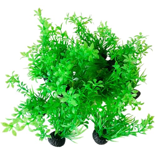 12 Pack Artificial Aquarium Grass Plants Lifelike Fish Tank Decorative Grass Aquascaping Landscape Design for Goldfish Betta Fish Waterscape Fish Hides Mini Hydroponic Plants (Style 1) - color: Style 1