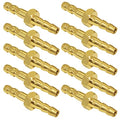 Joywayus Brass 1/8" Hose Barb Hex Union Brass Hose Fitting Water/Fuel/Air (Pack of 10) - size: 1/8 Inch, style: 10PCS