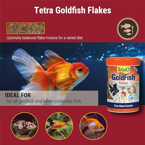 Tetra Goldfish Flakes, Nutritionally Balanced Diet for Aquarium Fish, Vitamin C Enriched Flakes, 7.06 oz (Pack of 2) - size: 7.06 Ounce (Pack of 2)