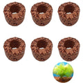 6 Pcs Aquatic Water Plant Fixed Rings, Aquarium Landscape Ceramic Pottery Plant Pot Gravity Ring for Fish Tank Accessories (Medium Sized) - size: Medium