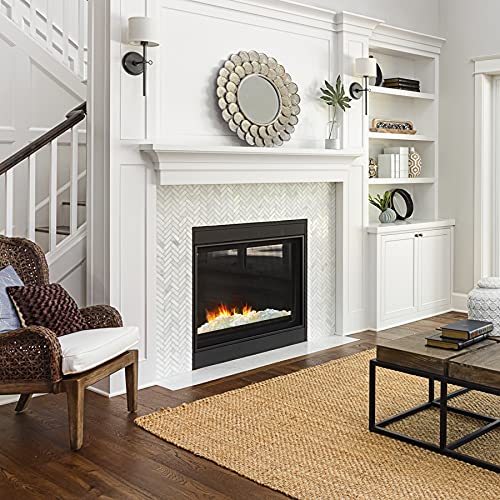 Onlyfire 1/2-Inch Polygon Fire Glass, 10 Pound Pack Glass Rock for Fireplace Fire Pit & Lanscaping, High Luster Crystal - color: Crystal, size: 1/2 inch