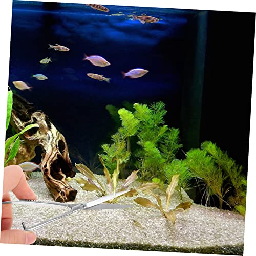 BESPORTBLE Professional Stainless Steel Aquarium Scissors Durable Spring Design for Easy Trimming of Water Plants Portable Fish Tank Tool for Precise Maintenance