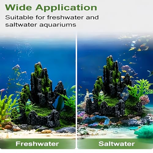 Aquarium cave Decoration Set, Fish Tank Hiding cave Accessories, Betta Fish Hiding Place, Suitable for Betta Fish, Guppies, Shrimp, etc. (Includes 4 Artificial Aquatic Plants)