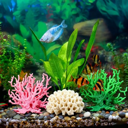 Aquarium Coral Decoration, Fish Tank Decorations Fish Tank Coral Ornaments, 4.9x2x4.3 Inch, (Orange, 1 Pcs), Intended for Aquarium Landscaping Decor - color: Orange, size: 4.9x2x4.3 Inch