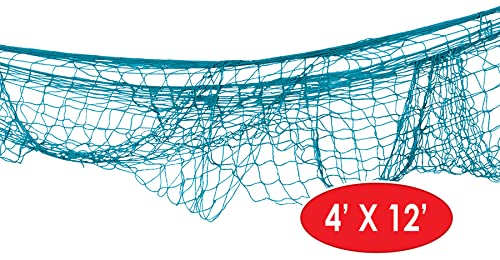 Fish Netting (turquoise) Party Accessory (1 count) (1/Pkg) - color: Turquoise, size: 4' x 12'