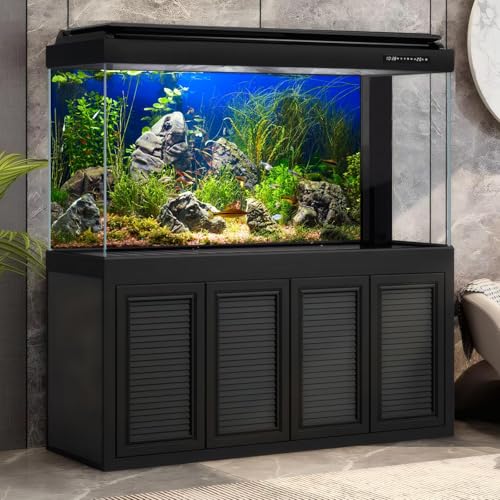 Underwater Aquarium Background Undersea Aquatic Plants Fish Tank Background Sandy Sea Floor Scene Terrarium Backgrounds Lush Green Sea Grass Moss Rock Scene Reptile Tank Enclosure Backgrounds 24x12in - color: Green_Blue, size: 24(W)x12(H)in