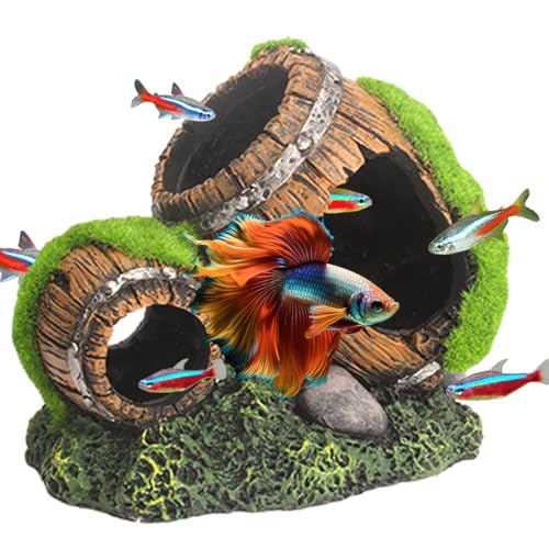 Betta Fish Cave Aquarium Hideout, Small Fish Tank Ornament, Aquarium Tank Accessories Decorations