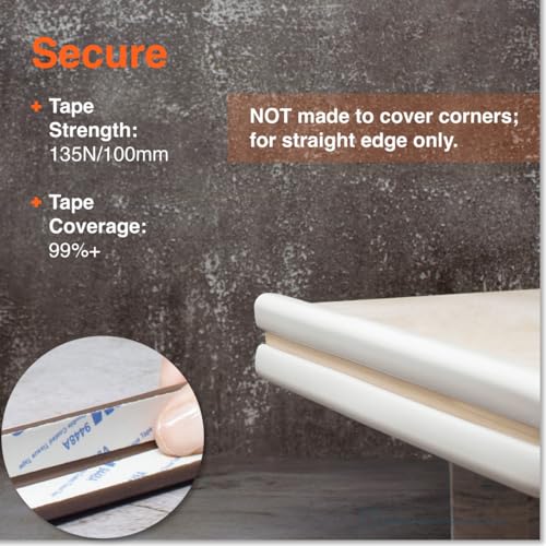 Roving Cove Slimfit Edge Protector for Baby Proofing (9ft Small Edge Only), Soft Rubber Foam Furniture Edge Bumper Guard, Desk Edge Cushion, 3M Adhesive, Oyster White (Off White) - color: Oyster White, size: Small 9 Foot (Pack of 1)