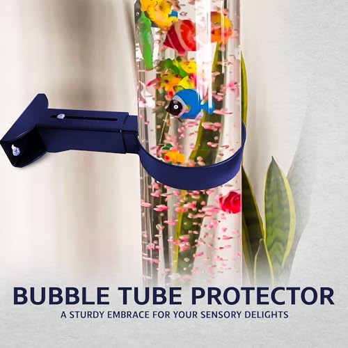 Brewish Wall Bracket for Fish Bubble Lamp | Sensory Bubble Tube Holder | Adjustable Arm for Light up to 10cm Diameter | Aquarium Light Bracket to Keep Fake Fish Aquarium Lamp Safe, Prevent Spillage