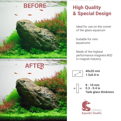 Chihiros Magnetic Aquarium Cleaner for 8-10m Tank - Non-Slip & Scratch-Free Aquarium Magnetic Glass Cleaner - Floating Magnetic Fish Tank Cleaner - Aquarium Cleaning Tools - Nano - size: Nano