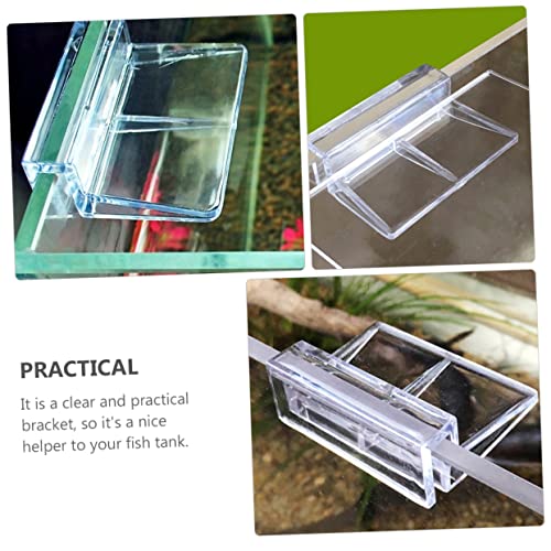 BESPORTBLE 15pcs Fish Tank Accessories Acrylic Clips Support Bracket Cover Holder for Aquarium Rack