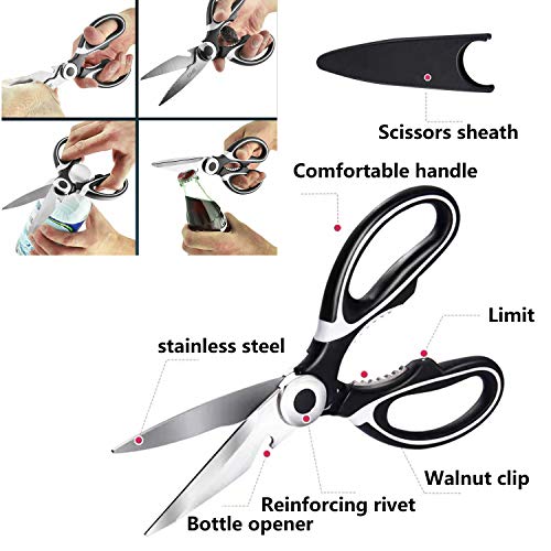 Fishing Knife, Fish Cleaning Kit 7 PC Set with Fish Knife, Fish Scale Cleaning Brush, Multi-Functional Scissors, Anti-Cutting Gloves, Fishbone Tweezers, Storage Bag