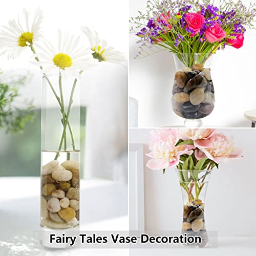 YISZM 20lbs Black Pebbles for Plants, 1-2 Inch High Polished Natural River Rocks for Landscaping, Decorative Stones Vase Filler Fish Tank Aquariums Garden Outdoor and Indoor DIY - color: Black, size: 20 Pounds