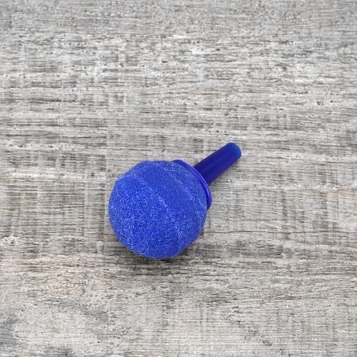 OTOTEC 20Pcs Round Aquarium Air Stones 4mm Fish Tank Round Air Bubble Stones for Pond Aquarium Pond Air Pumps 20x4mm Blue Air Stone
