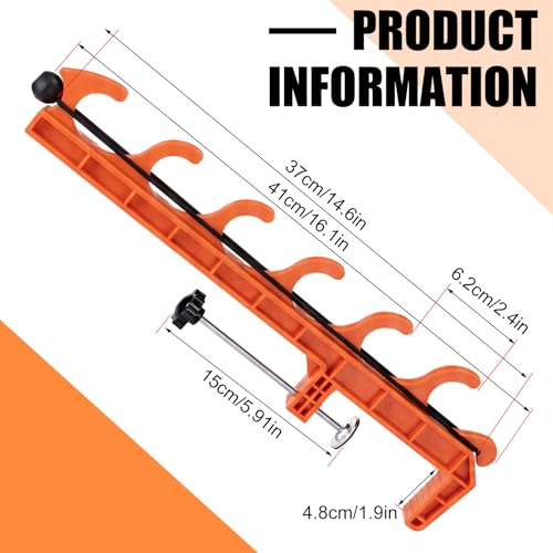 2 Sets Truck Bed Fishing Rod Holder, Holds 4 Rods, Fits 2.36" Thick Rails, Easy Install Kayak & Fly Rod Storage Rack - color: Orange, style: 6 Holes