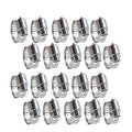 Quickun 20Pcs 1.25" Stainless Steel Hose Clamp Worm Gear Clamps Adjustable 0.83"-1.73"(21-44mm) Range, Fuel Line Clamp for Water Pipe, Hose Clips, Automative and Mechanical Application - size: 0.82"-1.73"