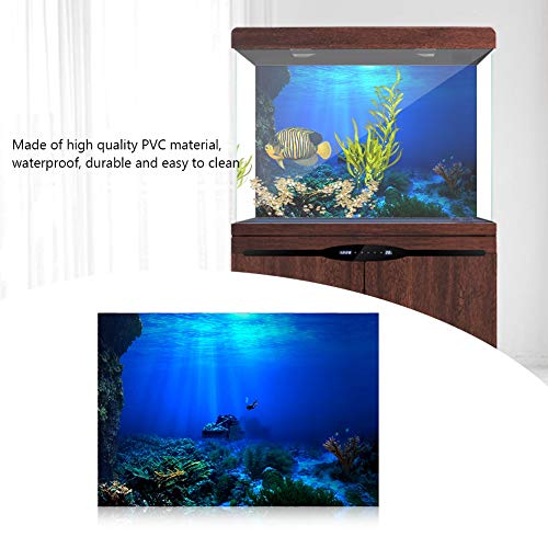 FastUU Durable Poster 3D Effect Waterproof Background for Aquarium(12250cm)