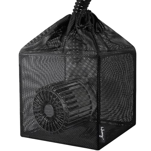 Pump Barrier Bag, Pond Filter Bag, Anti-Clogging Cube Filter Box, Black Media Bag Pump Mesh Bag for Outdoor Water Fish Ponds(7 inch) - size: 7 inch
