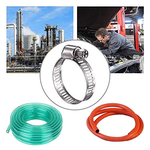 Quickun 10Pcs 2-1/2" Stainless Steel Hose Clamp Worm Gear Clamps Adjustable 1.8"-2.75"(46-70mm) Range, Fuel Line Clamp for Water Pipe, Hose Clips, Automative and Mechanical Application - size: 1.80"-2.75"