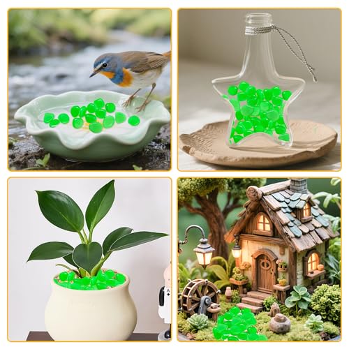 Glow in The Dark Fish Tank Rocks,Green Glowing Rocks Stones Resin Glow in Dark Pebbles for Outdoor Garden, Fish Tank, Aquarium, Landscaping,Driveway Decoration,1.4 Lb - color: 4-Green, size: 1.4 LB
