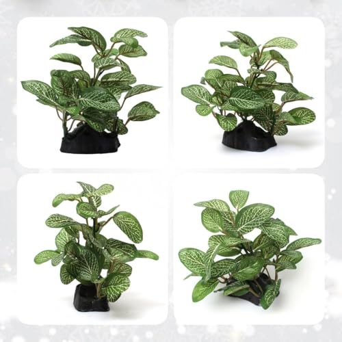Silk Aquarium Plants, Artificial Fake Aquarium Plants Small Betta Fish Tank Plants Plastic Realistic Decorations Set 5PCS (Style A) - size: Style A