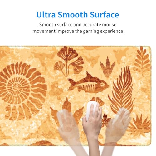 Retro Fossils Mouse Pad XL Large Mousepad Non Slip Rubber Base Desk Mat for Laptop Computer Gaming 31.5" X 12" - color: Retro Fossils