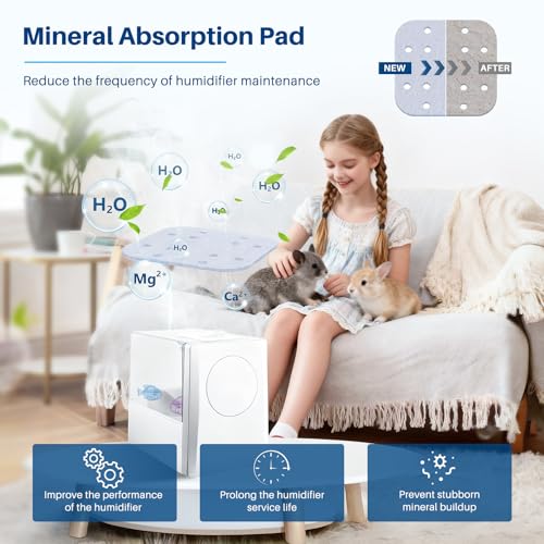 Humidifier Filter Replacement for LEVOIT, Mineral Absorption Pad Compatible with LV600S, LV600HH, OasisMist450S, Capture Particles in Tank to Improve Humidification- 20 Filters and 6 Humidifier Fishs - color: Humidifier Pads -20+6 Pack