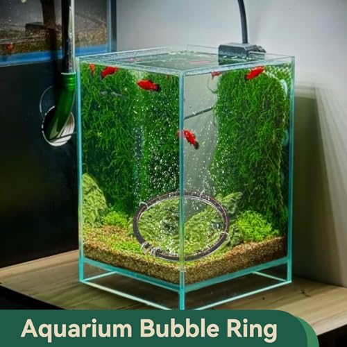 Cyrank Aquarium Air Diffuser, Round Air Bubble Diffuser Rings Round Bubble Stone Aquarium Aerator Bubble Stone Aquarium Air Stone Disc for Aquarium and Fish(25cm) - size: 25cm