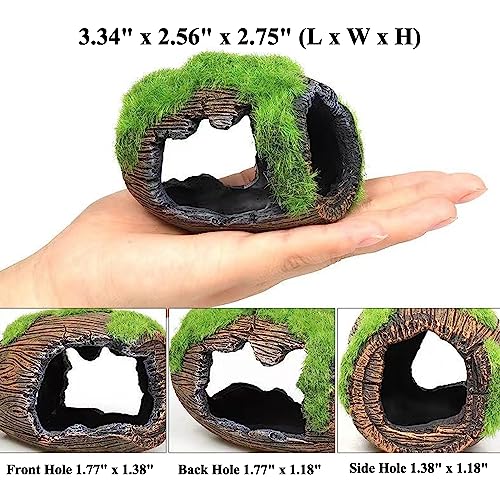 Fish Tank Accessories Decorations, Aquarium Hideout Cave for Betta, Fish Tank Ornament 3.5" - color: Small Cask