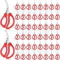 Gisafai 50 Pcs Kitchen Seafood Scissors for Crab Bulk,Leg Scissors Multifunctional Stainless Steel Shears Crab Leg Crackers Fish Shrimp Lobster tools for Kitchen Seafood Peeling (Red)