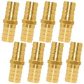 Uenede 8PCS Brass 3/4"OD Barb Splicer Mender Hose Barb Fitting Straight 2-Way Union Garden Hose Repair Fittings for Water/Oil/Gas - size: 3/4" Barb, style: Straight (2 Way)