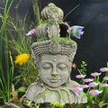 Aquarium Buddha Head Statue Decor Betta Resin Hideout Cave Fish Tank Accessories Sleep Rest Conceal Breed for Fish Shrimp Reptile Amphibian (1 PCS) - style: Buddha head