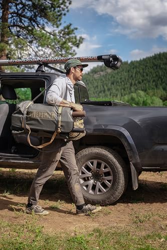 RiverSmith Fly Fishing Wader & Boot Bag – Gear-Roll Wader Bag with Changing Mat, Waterproof Pocket, Rod & Net Storage – Fly Fishing Gear Organizer – Shadow Kelp - color: Shadow Kelp