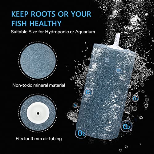 VIVOSUN Air Stone 2PCS 4 x 2 Inch Large Air Stone for Aquarium, Fish Tank and Hydroponics Air Pump - size: 2PCS 4 x 2 Inch