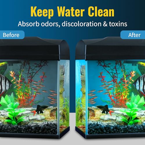 CFS – 10.5" x 72" Carbon Infused Filter Pad Media for Aquariums, Fish Tanks & Ponds – Cut to Fit Charcoal Filter Pads – Removes Odor, Impurities & Discoloration, Improves Water Clarity, Black - 1 Pack - size: 1 Pack - 10.5" x 72" – 1/8" Thickness