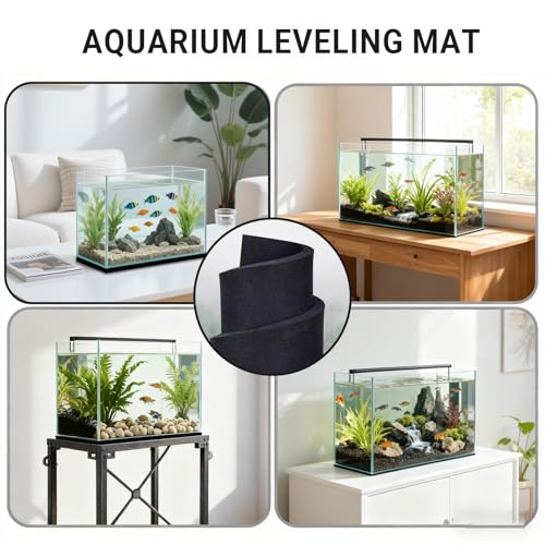 30x15x0.236 inch Aquarium Bottom Leveling pad, Environmentally Friendly EVA high-Density Foam Anti Slip Shock-Absorbing pad, Noise reducing Shock-Absorbing Aquarium pad, Easy to Cut, Free to Cut
