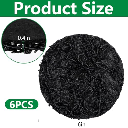 6 Pack Pot Mesh Drainage Discs, 6 Inch Thickened Drainage Hole Insert Pads, Reusable Plant Pot Bottom Mesh Mats for Indoor Outdoor Gardening to Prevent Soil Loss and Keep Root Healthy - color: 6 Inch-6 Pcs