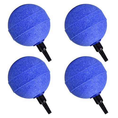 4 Pieces Air Stone Bar Bubble Diffuser Set 2 Inch Ball-Shape Fish Tank Air Bubble Air Stone Bar Hydroponics Oxygen Diffuser, for Aquarium Fish Tanks Ponds