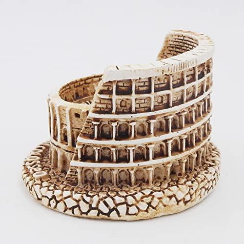 Rome Colosseum Fish Tank Decorations Ancient Arena Amphitheatre Roman Reptile Turtle Lizard Spider Tanks Terrarium Building Décor Ornament Pet - color: Rome Colosseum