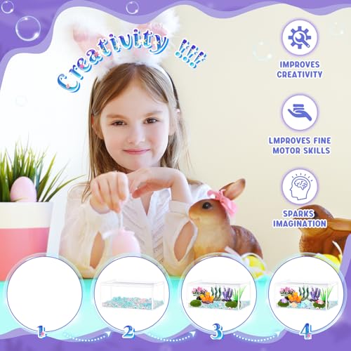 HyDren Axolotl Crafts DIY Tank Glow in The Dark Mini Axolotl Figures Gift for Home Sea Themed Birthday Party Decorations - style: Stylish