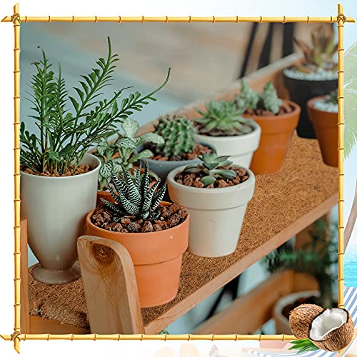 Jetec Coconut Liners for Planters, 12 x 120 Inch Natural Coco Planter Liner Flower Basket, Reptile Carpet, Fiber Mat, Garden Decoration, Animal Pet Reptile Pad - size: 12 x 40 Inch